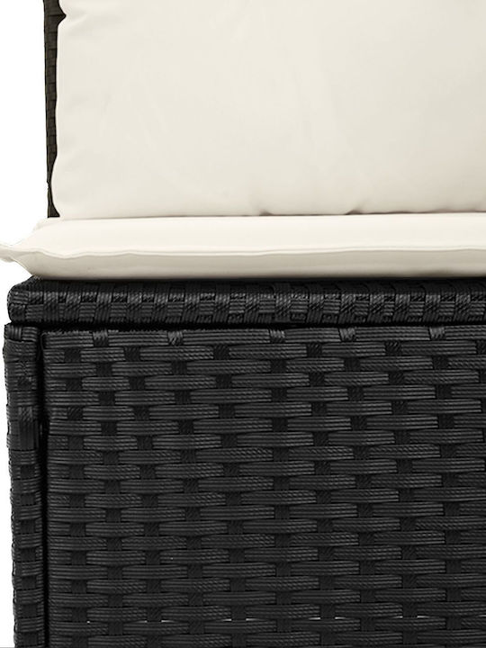 Zweisitziges Sofa Außenbereich Rattan mit Kissen 55x55x37cm