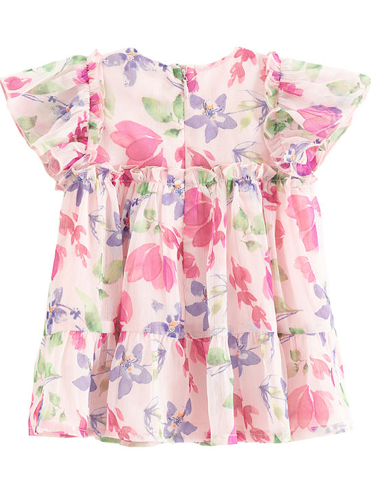 Kinderkleid Kurzärmelig mit Zubehör Rosa