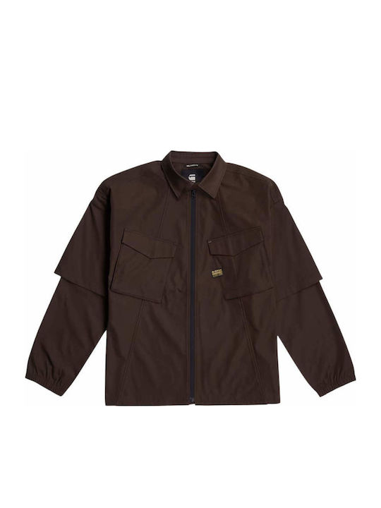 Modular Men's Cardigan Brown