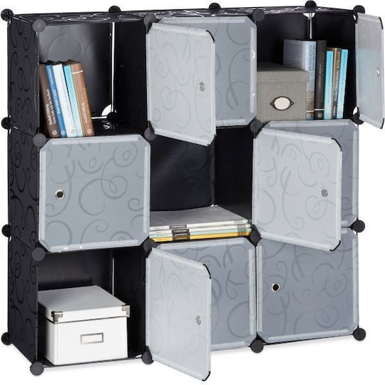 Bibliotecă Neagră 95.5x95.5x32cm