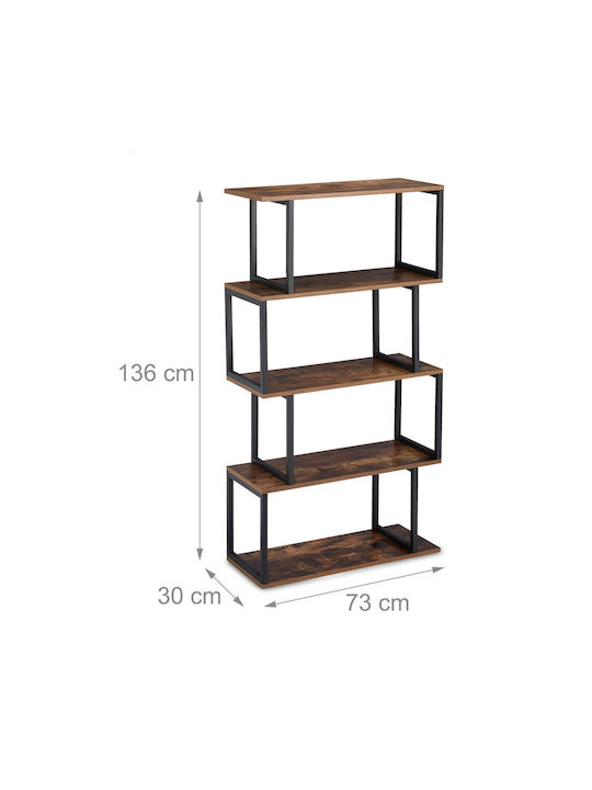 Βιβλιοθήκη Καφέ 136x73x30εκ.