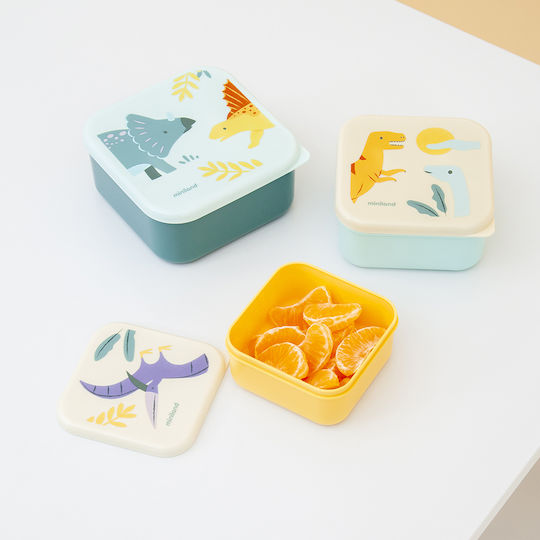 Miniland Plastic Kids' Lunch Set Dinosaurs Various Designs / Assortment of Designs