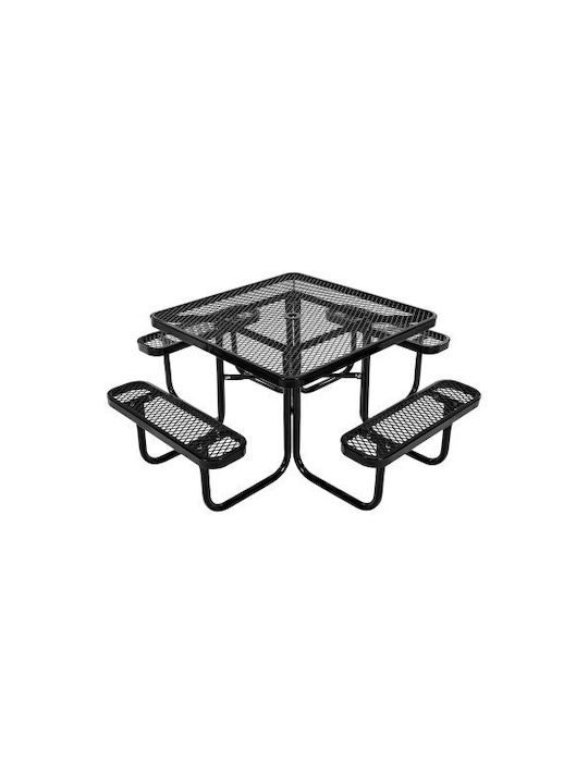 Metal Masa pentru spații exterioare Roz 116x116x74.5buc