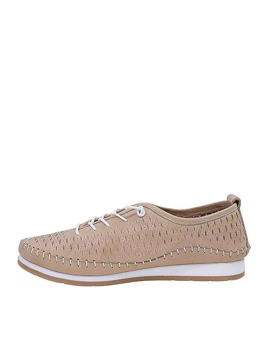 Leder Damen Oxfords in Braun Farbe