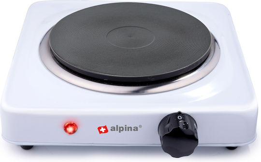 Alpina Countertop Burner Emaille Single Weiß