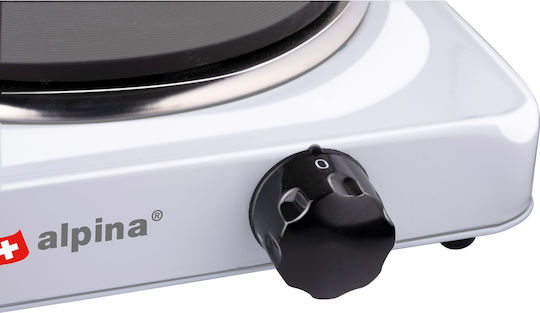 Alpina Countertop Burner Emaille Single Weiß