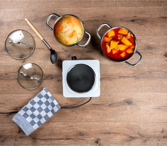 Alpina Countertop Burner Emaille Single Weiß