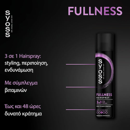 Syoss Full Hair 5 Fullness & Volume Hair Lacquer for Strong Hold 400ml