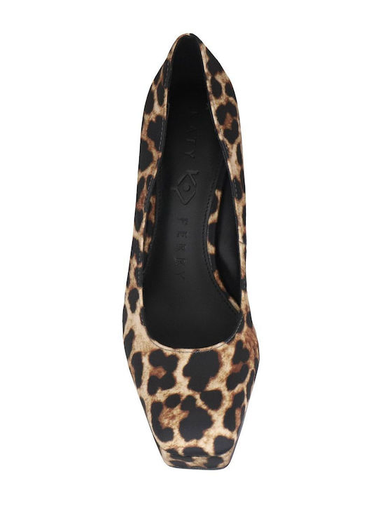 Pumps mit Chunky hohem Absatz Animal Print