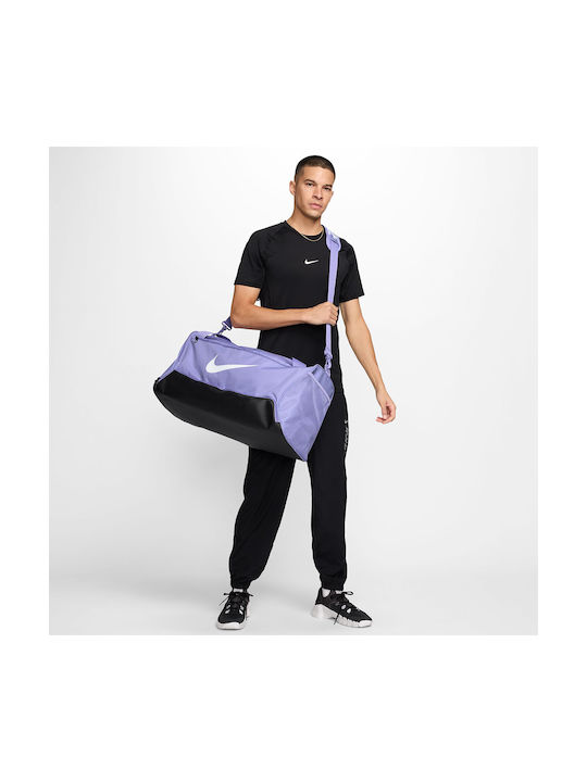 Nike Brasilia 9.5 Ανδρική Τσάντα Ώμου για Γυμναστήριο Μωβ