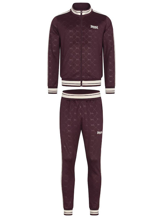 Lonsdale Aswell Sweat Set Oxblood/ecru