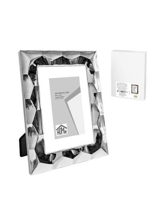 HOMie Silver Plated Photo Frame with Silver Frame