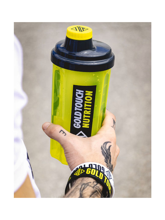 GoldTouch Nutrition Plastic Protein Shaker 500ml Yellow