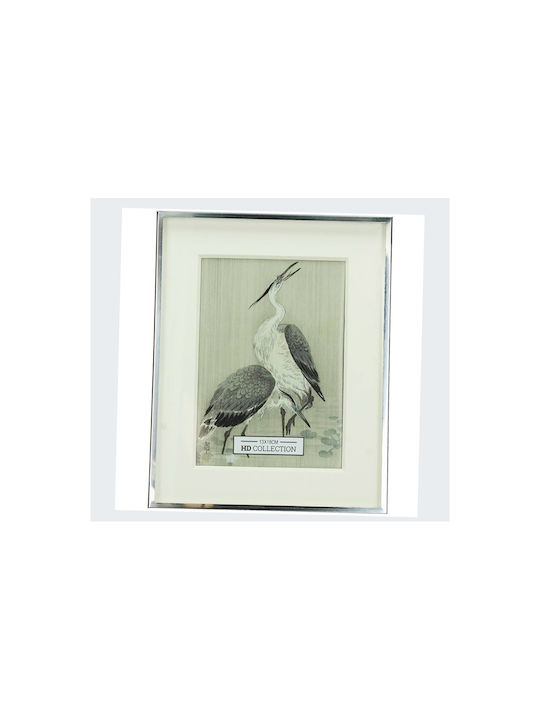 Zaros Metallic Photo Frame with Silver Frame and Engraving