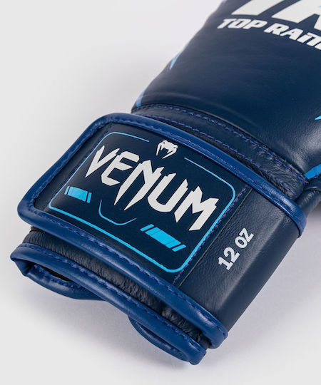 Venum Boxing Gloves Leather for Match Blue