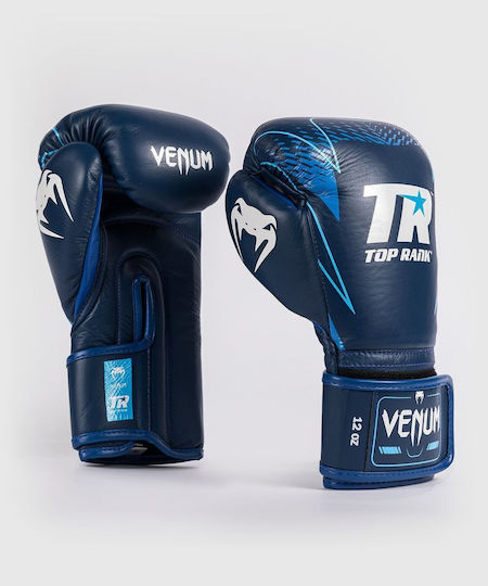 Venum Boxing Gloves Leather for Match Blue
