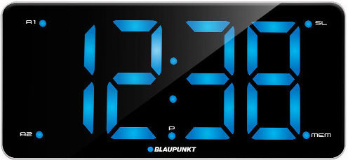 Blaupunkt CR15WH Επιτραπέζιο Ψηφιακό Ρολόι LCD με Ξυπνητήρι & Ραδιόφωνο Λευκό