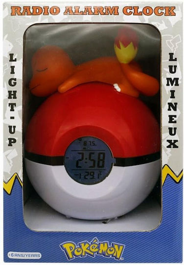Teknofun Pokemon Масови Дигитален Часовник LED Пластмасов с Будилник и Радио Многоцветен TEKN811368