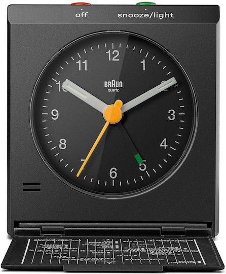 Braun Επιτραπέζιο Ρολόι με Ξυπνητήρι Μαύρο 67704