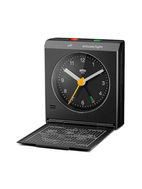 Braun Επιτραπέζιο Ρολόι με Ξυπνητήρι Μαύρο 67704