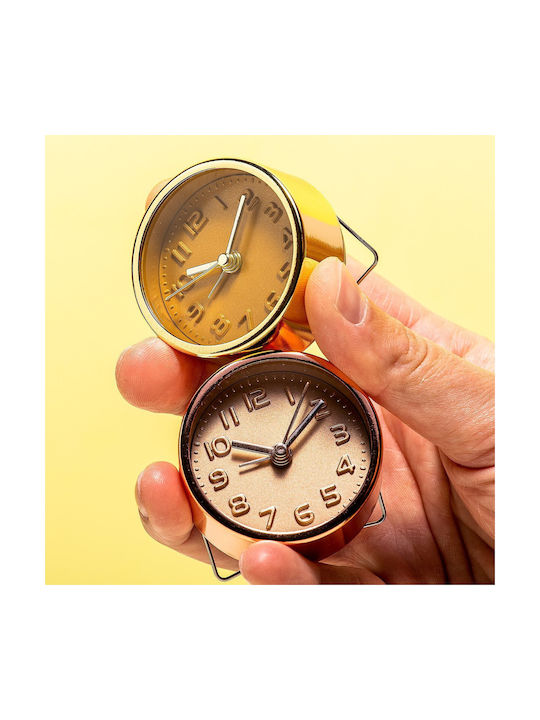 Kikkerland Mini Ceas de Masă cu Alarmă Cupru BG-25-0015