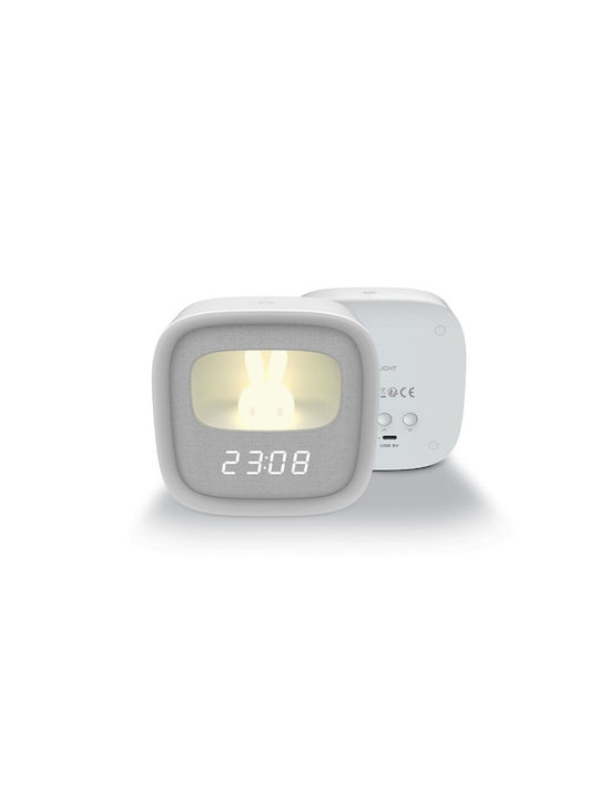 Alarm Clock Led Bunny Night Light Pure Fnl-06 Aurora White Square Forever Light