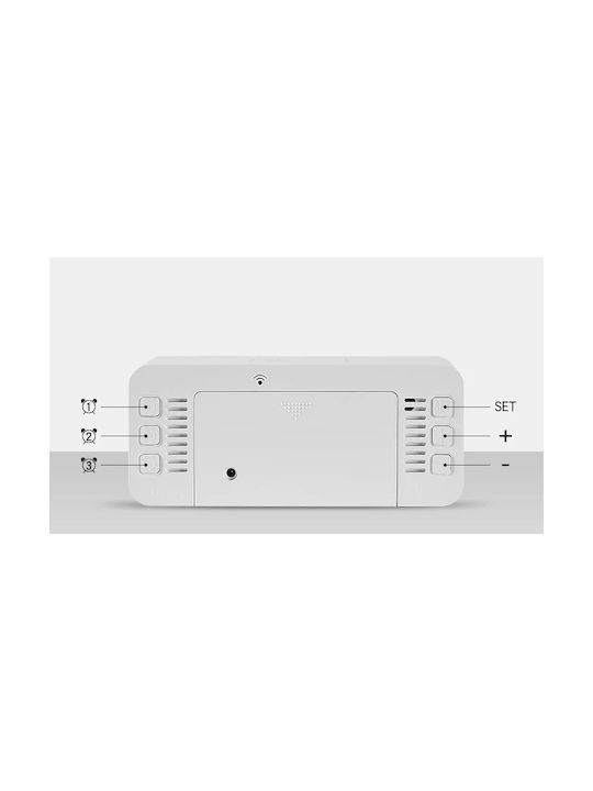 Tisch-Digitaluhr mit Wecker White 466127_w