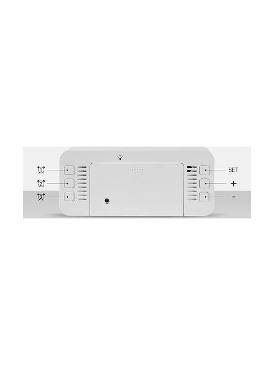 Tisch-Digitaluhr mit Wecker White 466127_w