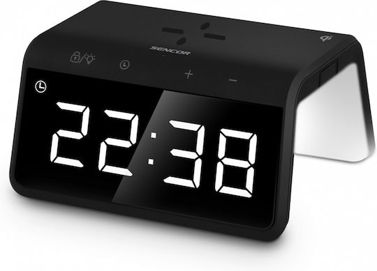 Sencor Tisch-Digitaluhr mit Wecker & kabellosem Laden und kabelloses Aufladen FT0376 Sencor Tisch-Digitaluhr mit Wecker & kabellosem Laden und kabelloses Aufladen FT0376