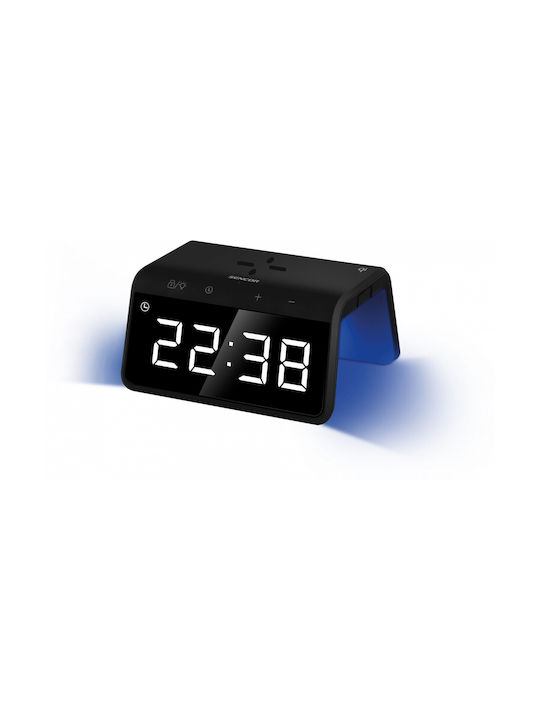 Sencor Sencor Tabletop Digital Clock with Alarm Clock and Wireless Charging Black and Wireless Charging FT0376