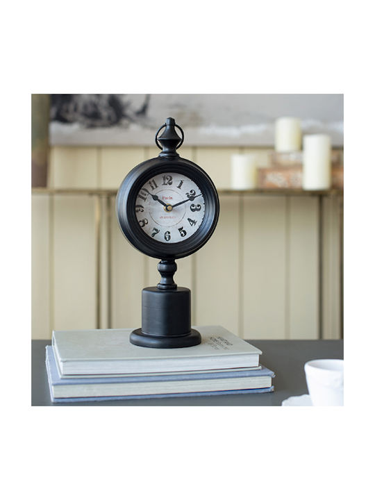 Artekko Artekko Tabletop Clock with Indicators Metal Black 48180