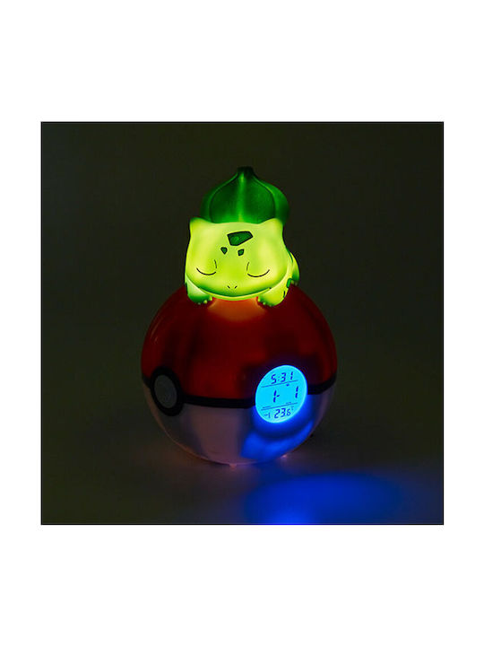 Teknofun Pokemon Tabletop Digital LED Clock Plastic With Alarm Clock & Multicolour Radio TEKN811367