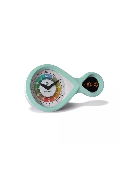 Kidywolf Karlsson Tabletop Clock with Indicators with Alarm Clock Turquoise