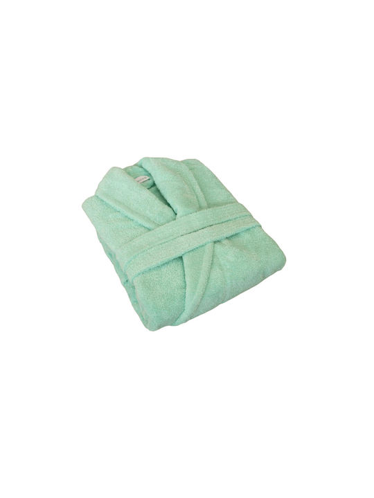 Nima Asana Bathrobe with Collar Aquamarine 450gr/m²