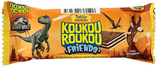 Tottis Koukou Roukou Wafer Milch mit Haselnusscreme 25gr 20Stück
