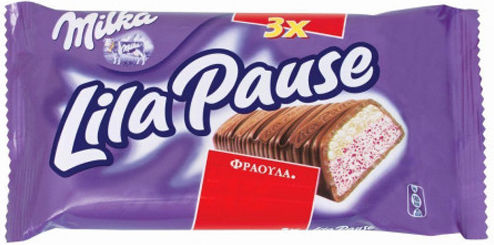 Milka Σοκολάτα Γάλακτος Φράουλα 34gr 3τμχ