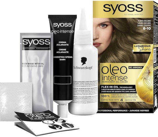 Syoss Oleo Intense Vopsea de Păr Fără Amoniac 6-10 Blond Închis 50ml