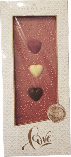Agapitos Hearts He 3d Ruby Σοκολάτα Ruby με Φράουλα 100gr