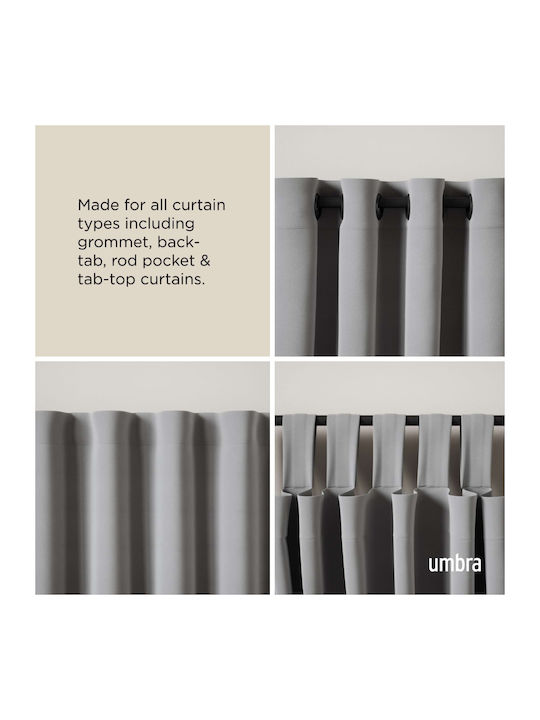 Umbra Extendable Metallic Curtain Pole Bellwood Single Diameter 25mm Length 107-305cm