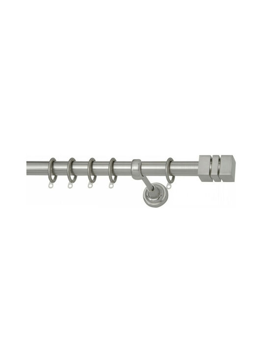Import Hellas Metallic Curtain Pole N2 Single Φ25mm 300cm Nickel Matte