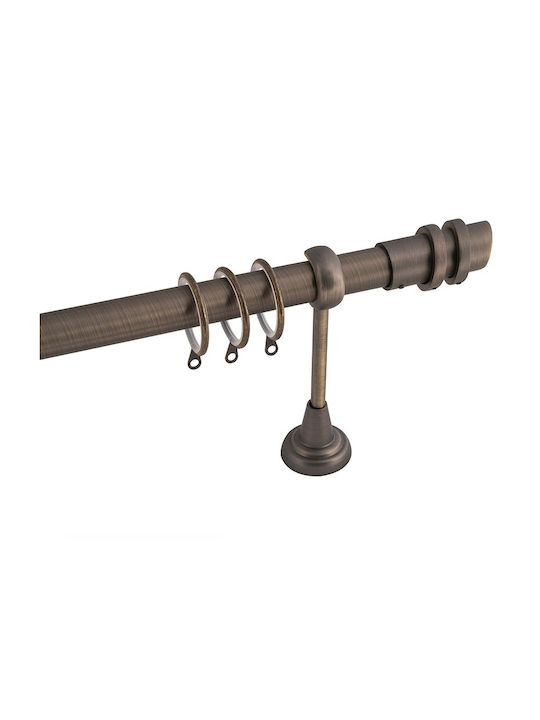 Frans Extendable Metallic Curtain Pole A1 Single Φ25mm 140-250cm Antique