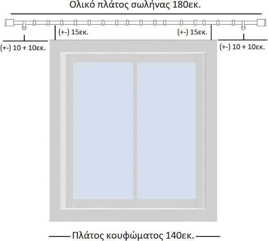 Viometale Metallisch Vorhangstange Poros Einzeln Φ25mm 200cm Schwarz Matt 37713524