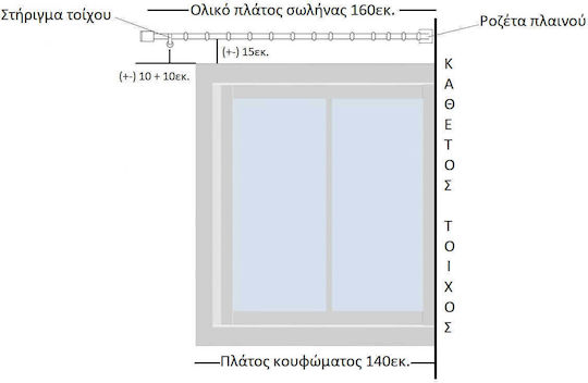 Viometale Металик Корниз Νο 1 Φ25мм 140бр Черно