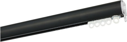 Zogometal Metallisch Vorhangstange Einfach Φ25mm 200cm Charcoal