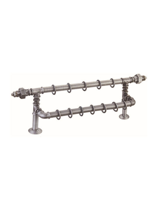 Enis by Domus Metallisch Vorhangstange Ρακόρ Doppel mit Stange Φ25mm 160cm Industrial