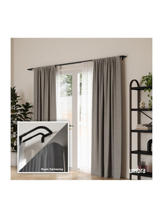 Umbra Extendable Metallic Curtain Pole Twilight Double Single Φ19mm 168-365cm Metallic