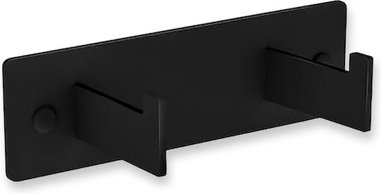 Conset Wall Hanger C1171 Metal 2 Hooks Black 13x4x5cm
