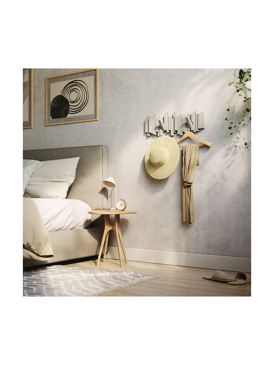 Umbra Wall Hanger Sticks Plastic 5 Hooks Gray 48.3x2.5cm