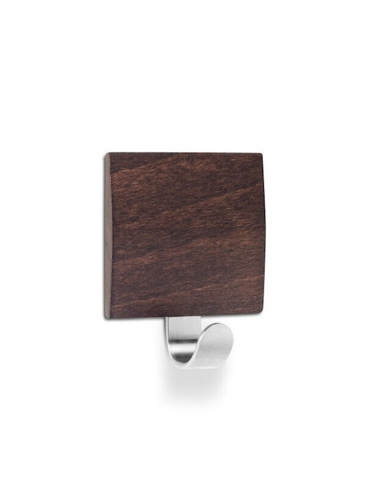 Inofix Κρεμάστρα Τοίχου από Χάλυβα και Ξύλο 45x51x22mm 2320 Μεταλλική Βέγκε 4.5x2.2x5.1cm