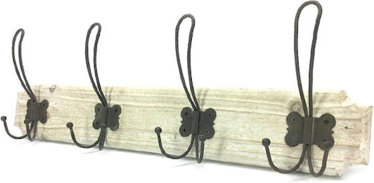 ArteLibre Ξύλινη 4 Θέσεων 60x1.3x12cm